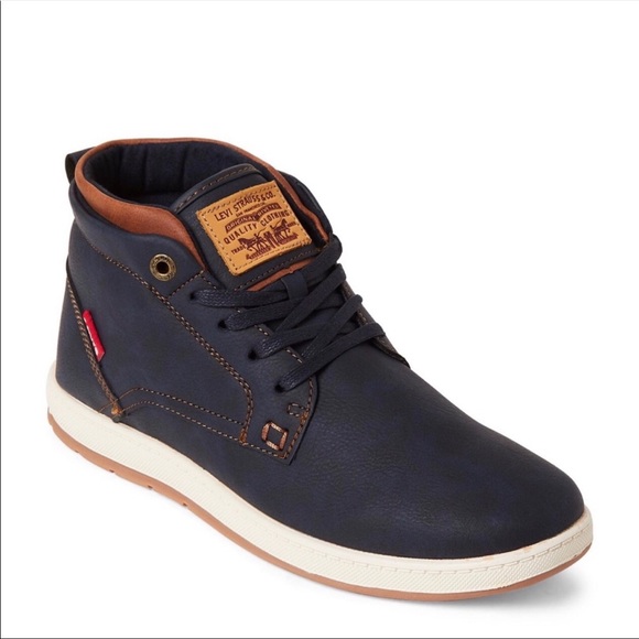 Levi's Other - Levi’s 10 Navy Tan Mid-Top Lace Up Sneaker Classic